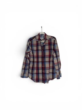 crown & ivy Men's Plaid Button-Down Shirt in Red, Blue & Tan